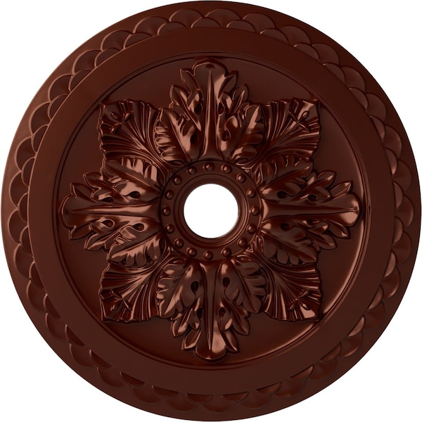 Ekena Millwork Bordeaux Deluxe Ceiling Medallion (Fits Canopies up to 4"), 23 5/8"OD x 3"ID x 2"P, Antique Copper CM23BOACS - main